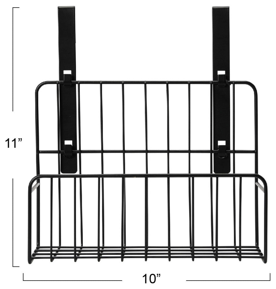 Over the Door Shallow Metal Basket