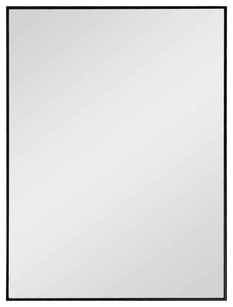 Venta 24 in. x 32 in. Modern Black Framed Wall Mirror with Dual Mounting Bracket