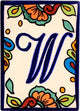Hacienda Talavera Ceramic House Letter W