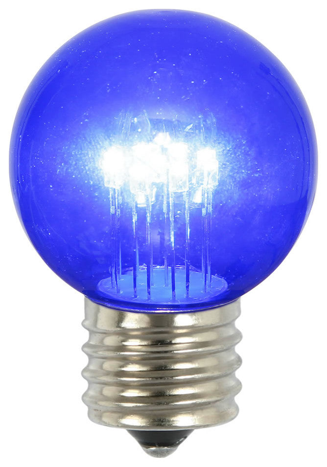 Vickerman Xled2652 Blue Glass G50 Transparent Led Replacement Bulb, 5 Per Box