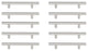 PL400-4-BR-10PK Quinn 4" Center to Center Bar Pull Multipack, Set of 10, Brushed