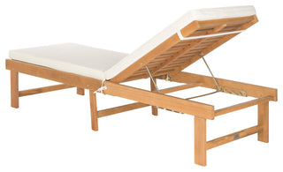 Safavieh Inglewood Indoor/Outdoor Chaise Lounge Chair, Natural/Beige