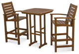 Polywood Signature 3-Piece Bar Set, Teak