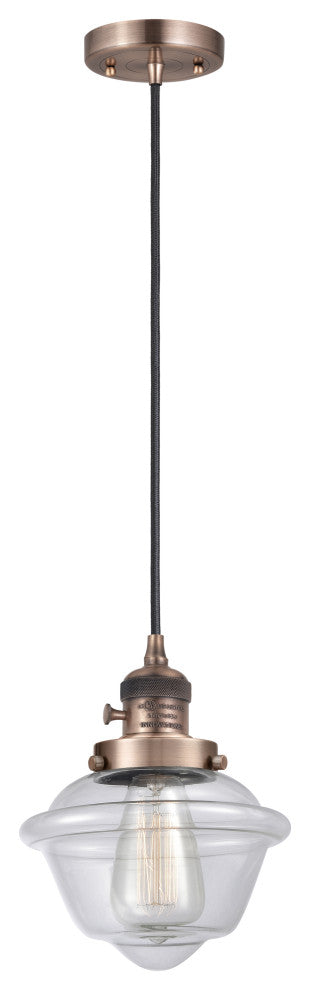 Innovations 201CSW-AC-G532 1 Light Mini Pendant, Switch, Antique Copper