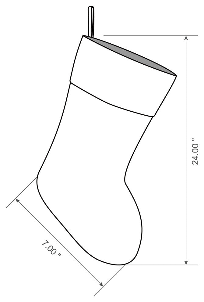 2-Pack 24"L Knitted Polyester Christmas Stocking With Pom Pom Ball, White