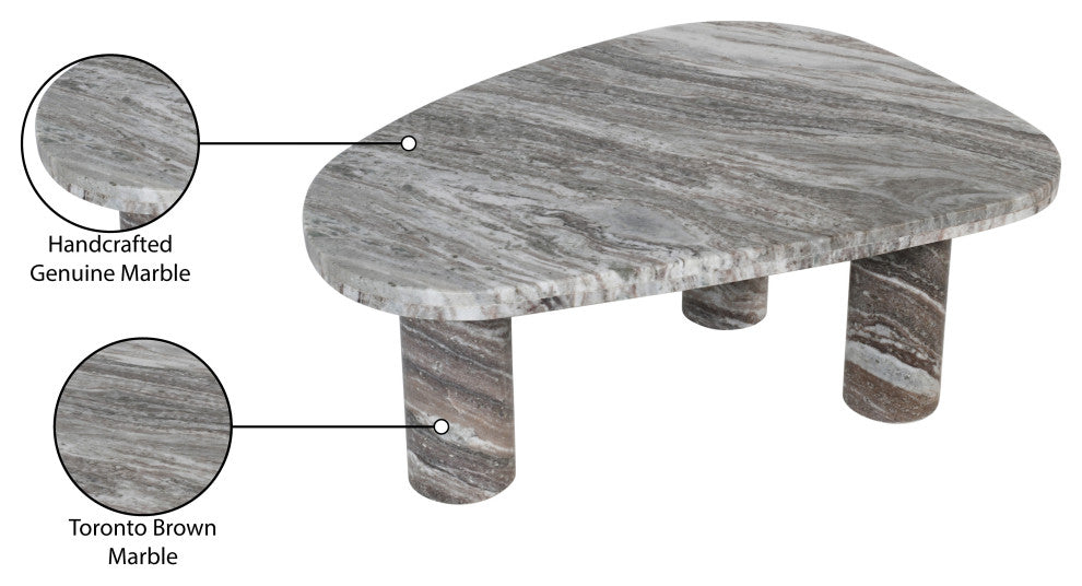 Messina Marble Coffee Table, Brown