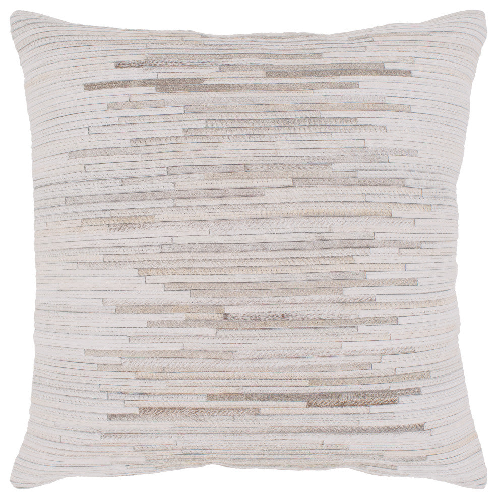 Zander Pillow, Cream, 20"x20", Polyester Insert