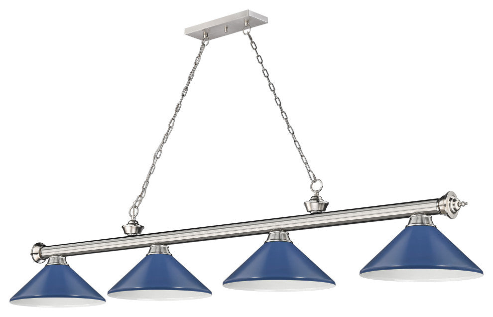 Zlite 2306-4BN-MNB 4-Light Billiard, Navy Blue