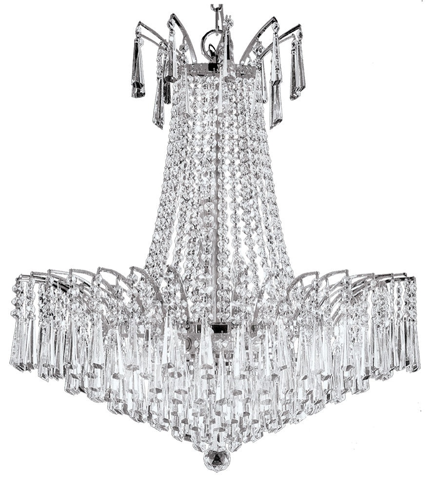 Artistry Lighting Victoria Drop Collection Crystal Chandelier, Chrome, 19"x19"