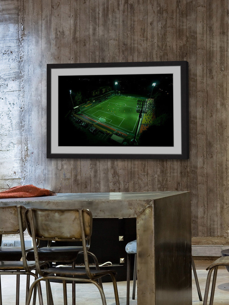 "Soccer Field" Framed Print by Karolis Janulis