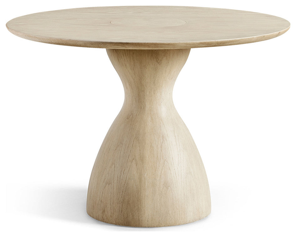 Organic Modern Oak Pedestal Dining Table