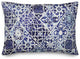 Blue Tile Border 2 14x20 Spun Poly Pillow
