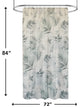 Rothbury Leaf Pattern Fabric Shower Curtain, White, 72x84", Rothbury Leaf