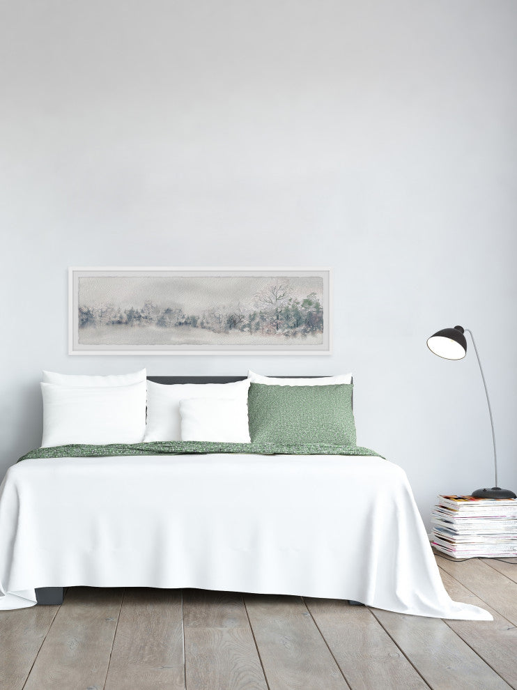 "Rest in Winter's Silence" Framed Painting Print, 45x15
