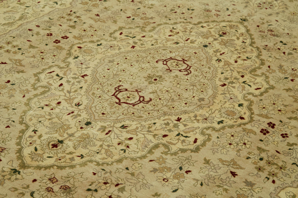 Rug N Carpet - Handmade Oriental 10' 1'' x 13' 9'' Wool Oushak Area Rug