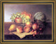 Robert Spear Dunning Tabletop Still Life with Fruit Framed Canvas Print, 21"x28"