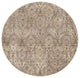 HomeRoots 7' Sand Grey Machine Woven Distressed Traditional Round Area Rug