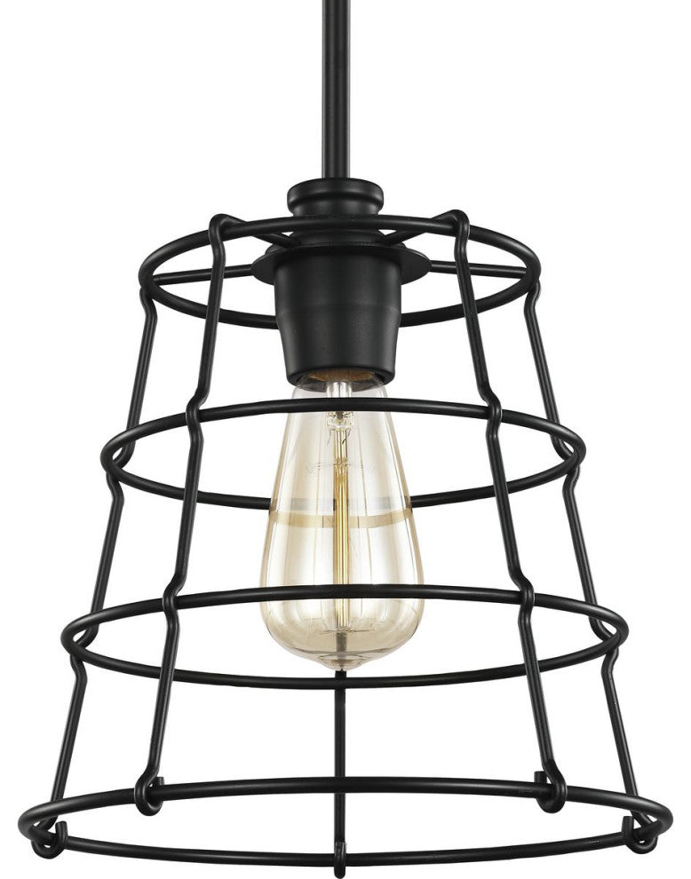 Chambers Collection Black 1-Light Mini-Pendant