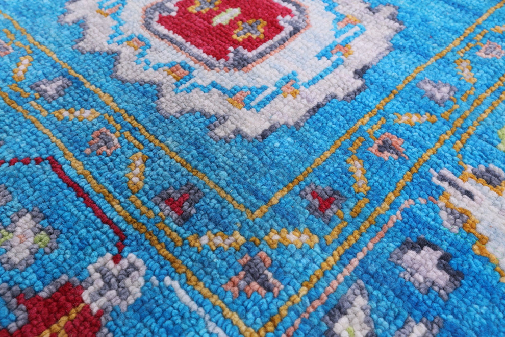 6' 1" X 12' 4" Hand Knotted Turkish Oushak Wool Rug - Q14979