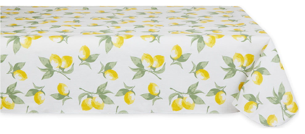 Summer Lemons Vinyl Tablecloth 60x84