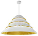 4Light Aranza Pendant, White/Gold Shade, White