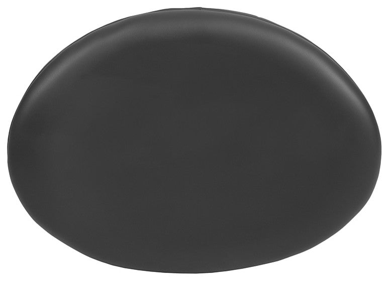 Gray LeatherSoft Saddle Wing Ottoman