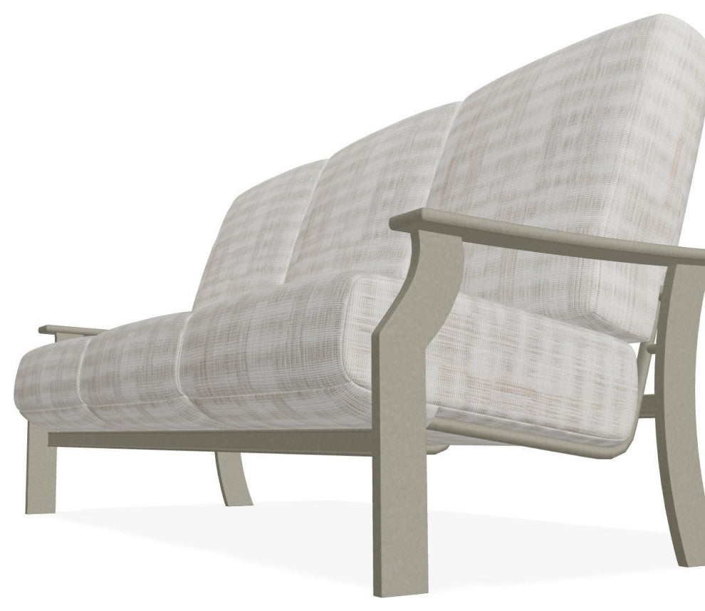 St. Catherine Deep Seat 3-Seat Outdoor Sofa, Illusion Plaid Birch/Storm