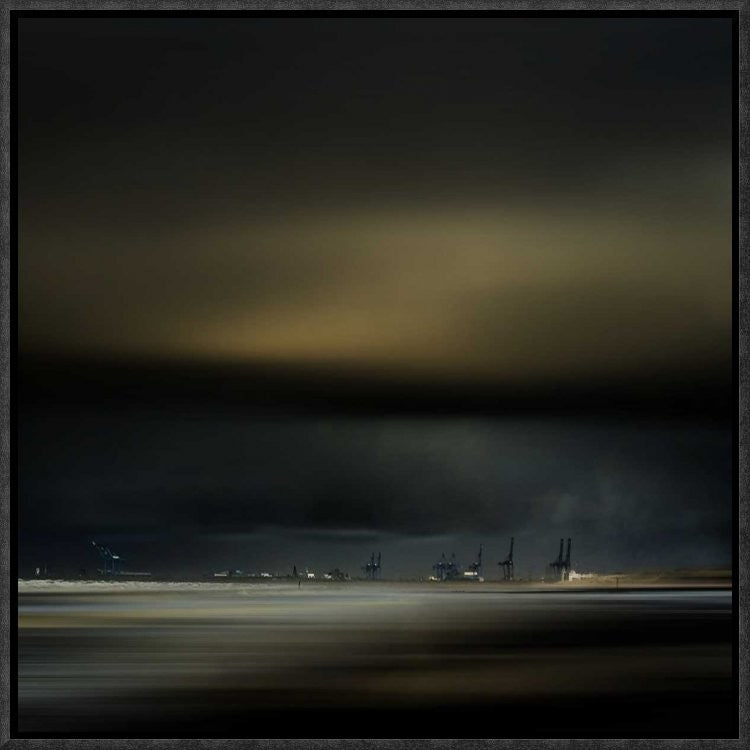 "Northern Wind" Framed Canvas Giclee by Piet Flour, 17x17"