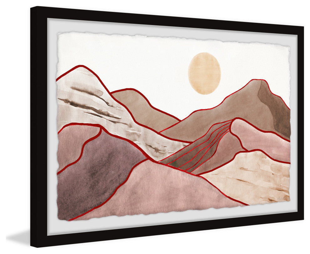 "Climb the Red Mountains" Framed Painting Print, 18x12