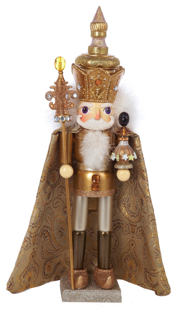 18" Hollywood Gold King Nutcracker