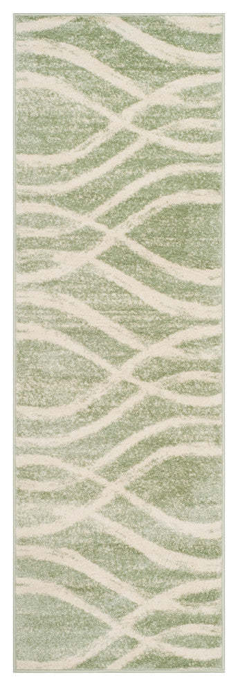 Safavieh Adirondack Adr125X Striped Rug, Sage/Cream, 2'6"x10'0" Runner