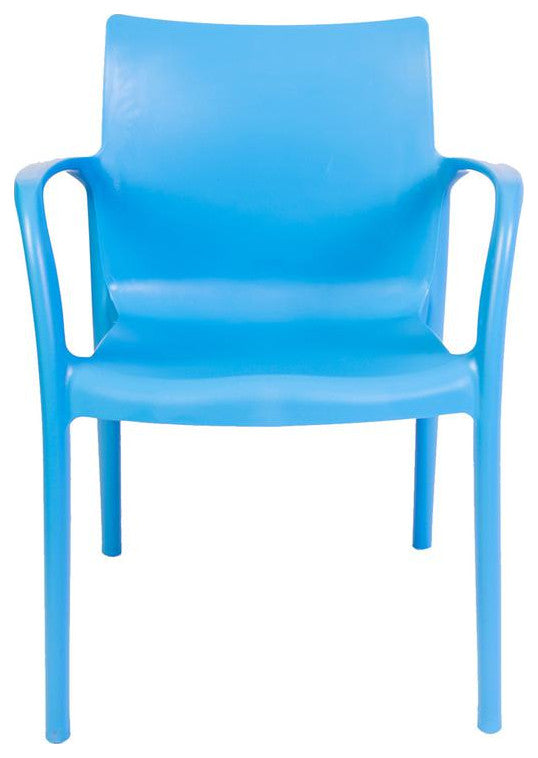 Pedro Set of 4 Stackable Armchair-Blue