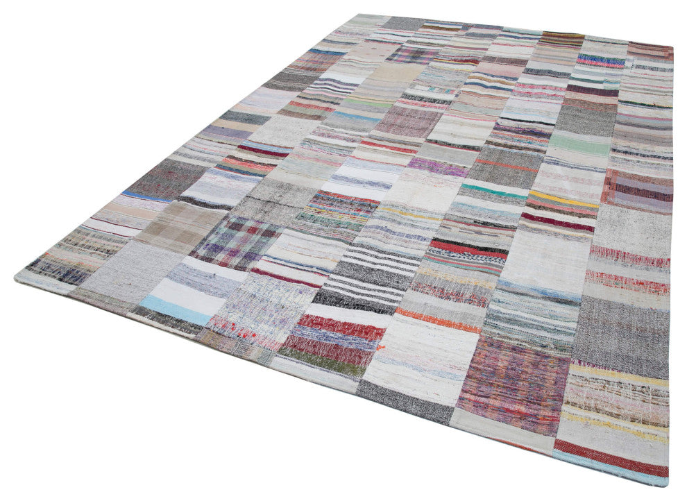Rug N Carpet - Handmade Anatolian 8' 2'' x 11' 6'' Vintage Patchwork Kilim Rug