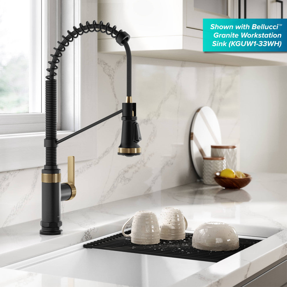 KRAUS Allyn Commercial Style 2-Function 1-Handle Pull Down Kitchen Faucet BBMB