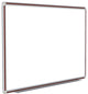Ghent 48"x96" Aluminum Frame Ceramic Magnetic Whiteboard - Mahog. Trim