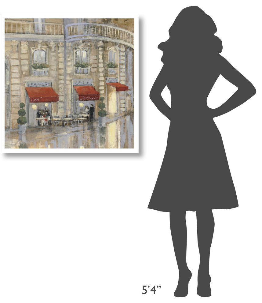 "Touring Paris Couple II" Digital Paper Print by Julia Purinton, 32"x32"