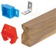 Wood Drawer Track Repair Kit, 24", Wood/Plastic/Steel Components, 1-set