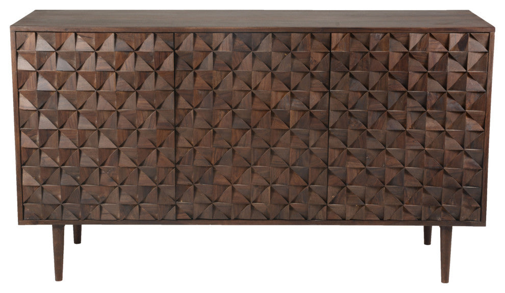 First of A Kind Pablo 3 Door Sideboard Brown