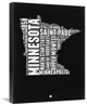 "Minnesota Black and White Map" Fine Art Print