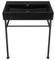Claire 30 Ceramic Console Sink Matte Black Basin Black Legs