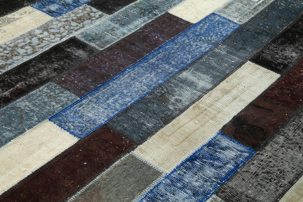 Rug N Carpet - Hand-Knotted Anatolian 8' 2" x 10' 1" Rustic Patchwork Area Rug