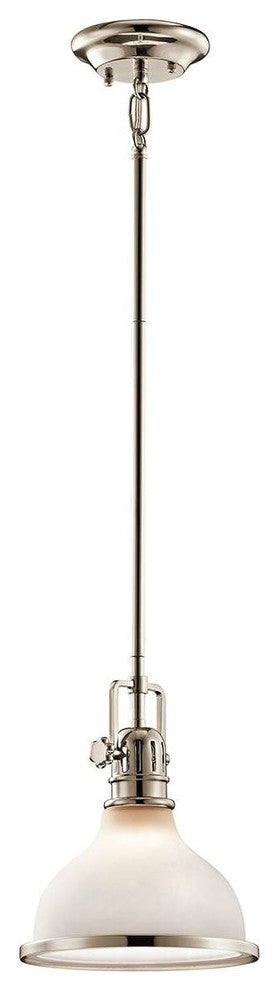 Transitional Hatteras Bay Mini Pendant, Polished Nickel