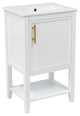 TATEUS 20" Bathroom Vanity With Sink, Bathroom Cabinet, White
