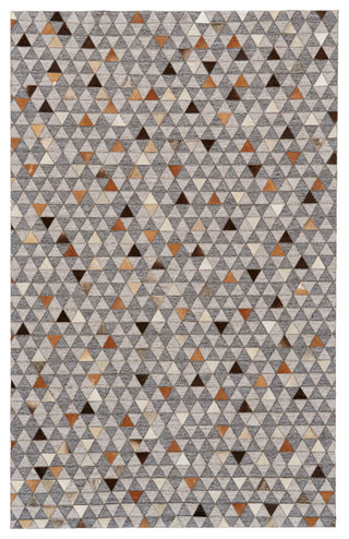 Weave & Wander Canady Handmade Mosaic Rug, Gray/Rust, 5'x8'