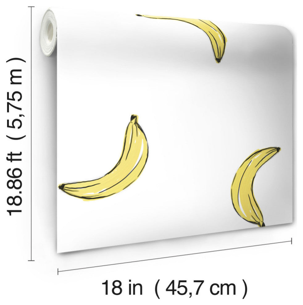 Mr. Kate Banana Print<br>Peel & Stick Wallpaper