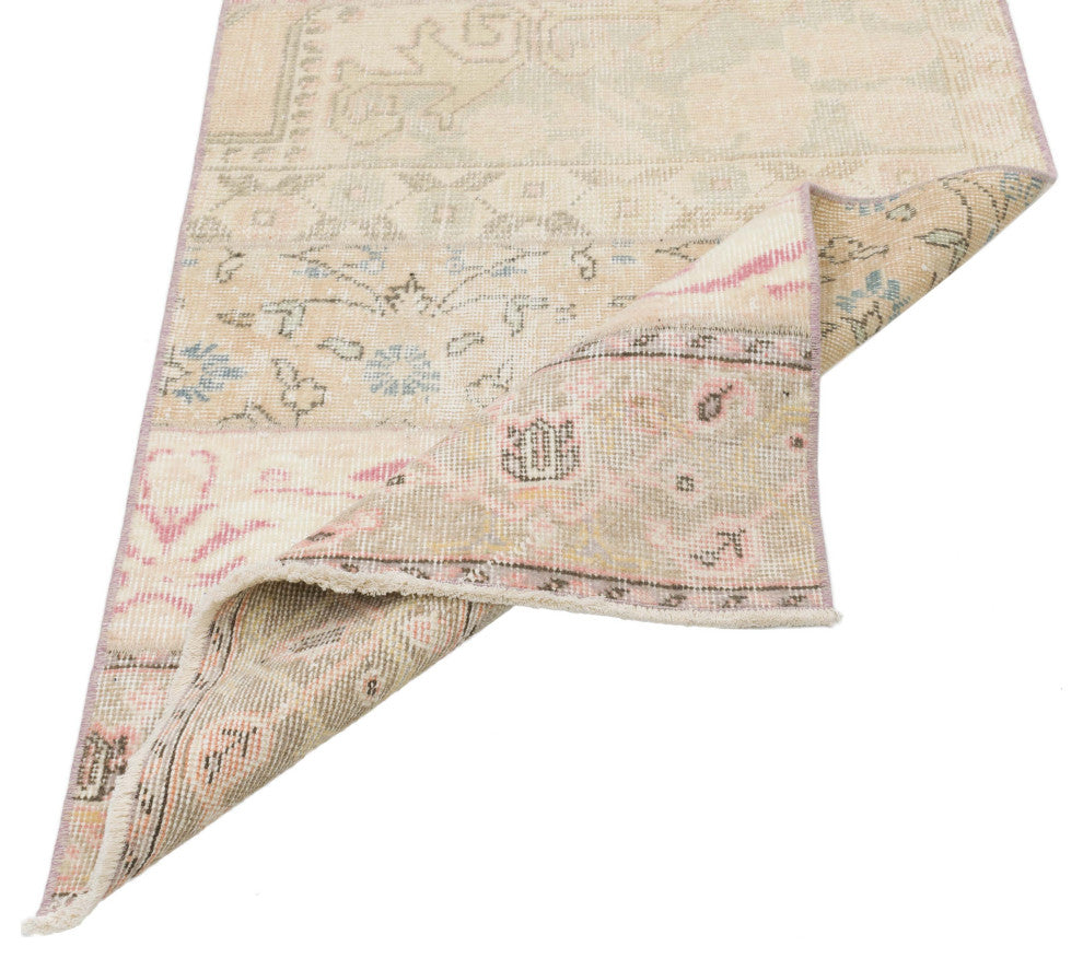Vintage Turkish Hand-Knotted Runner 2' 6" x 9' 10", 30 in. x 118 in.