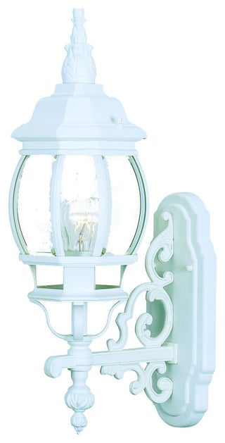 White Glass Globe Wall Light