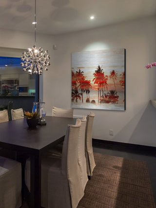 "Red Night" Print on Brushed Aluminum, 40"x40"