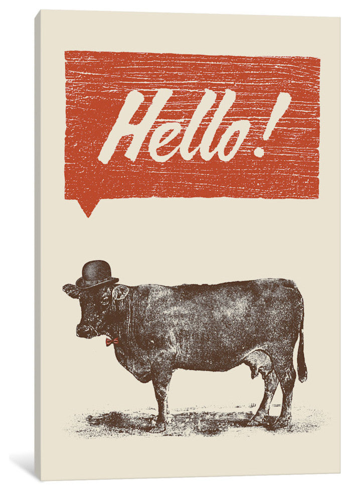 "Hello" by Florent Bodart, Canvas Print, 18"x12"