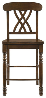 Dylan Counter Height Chair, Set of 2, Walnut Finish